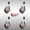 Service Caster 4 Inch 316SS Maroon Poly Swivel 1-3/8 Inch Expanding Stem Caster Set Brake SCC SCC-SS316EX20S414-PPUB-MRN-TLB-138-4 - alternate 4